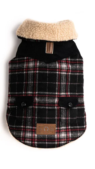 fabdog Jacket: Wool Plaid Shearling