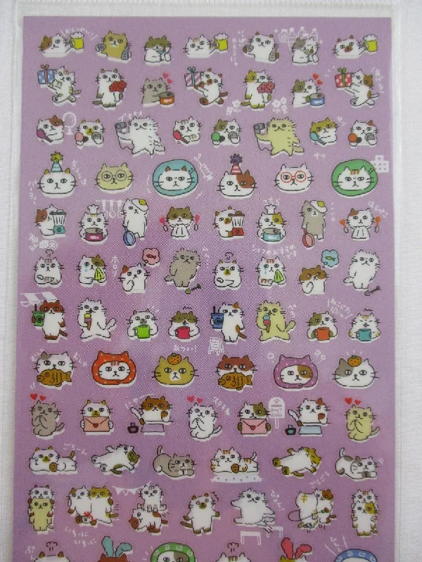 Cute Kawaii Mind Wave Cat Activities Funny and Naughty Sticker Sheet - for Journal Planner Craft