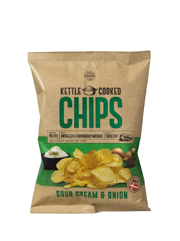 KETTLE COOKED CHIPS SOUR CREAM & ONION 150G