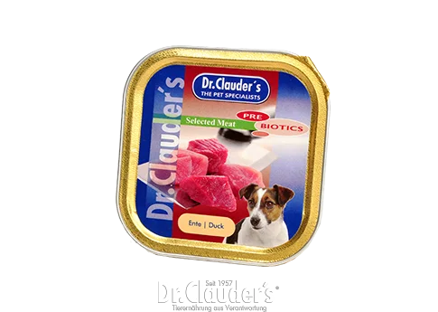  -Chicken-flavored dog foodDr Clauder's Dog Foil Duck 100g