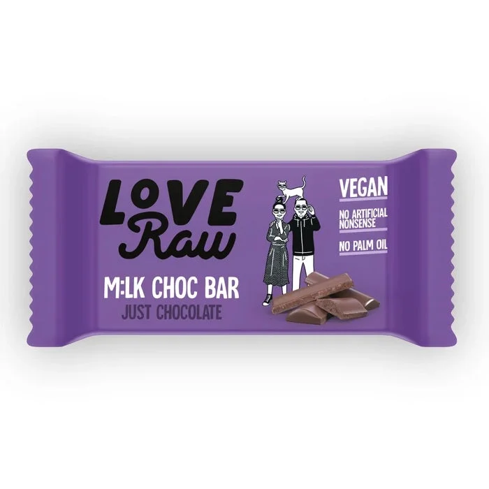 LoveRaw Just Chocolate M:Lk Choc Bar 30g