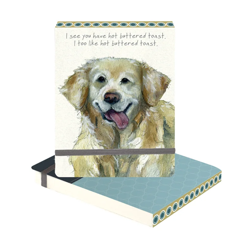 The Little Dog Laughed Retriever Toast  Slim Notebook