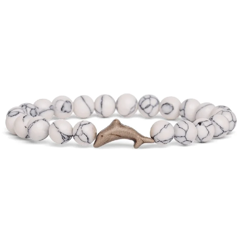 Fahlo : The Odyssey Bracelet - Dolphin-Tracking Bracelet in White Howlite