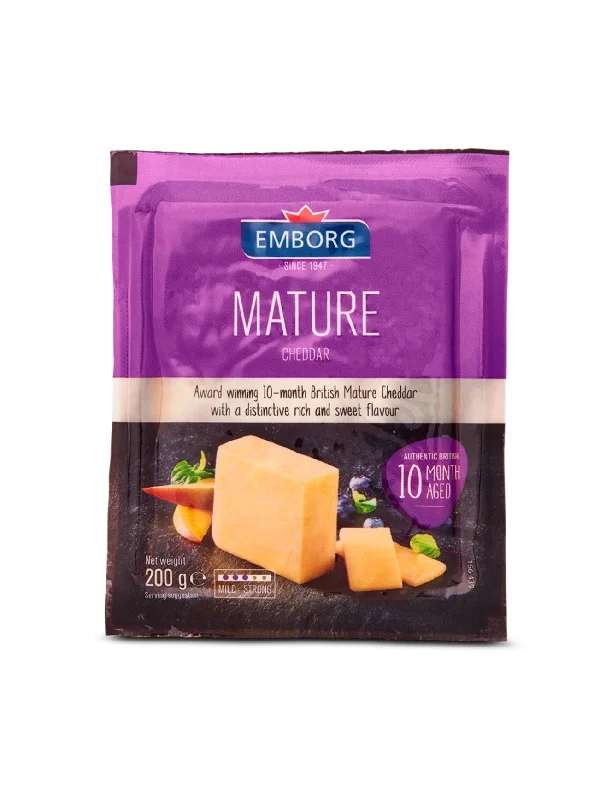 EMBORG CHEDDAR WHT MATURE 200G