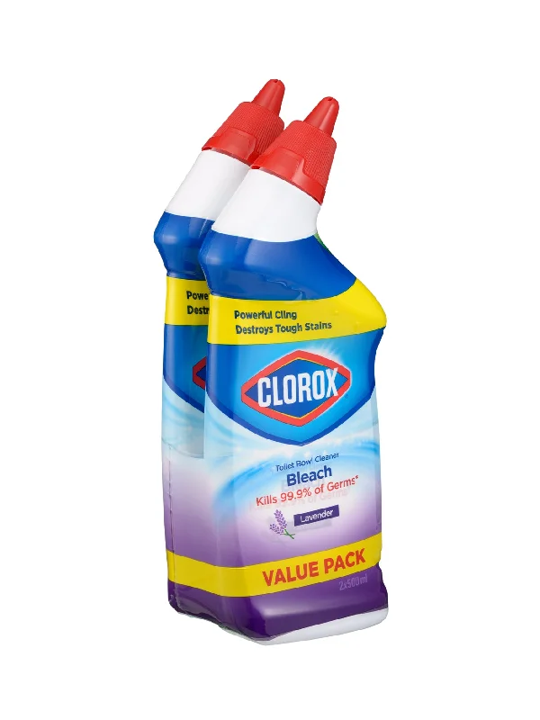 CLOROX TOILET BOWL CLNR BLEACH LAVENDER TP 2X500ML