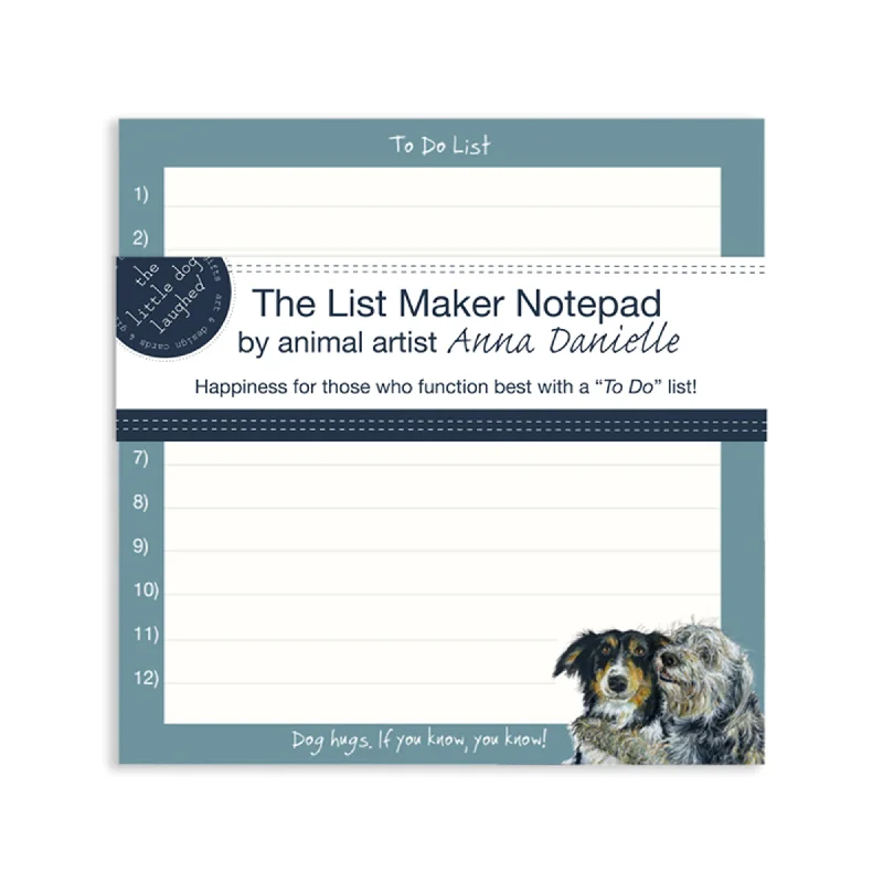 The Little Dog Laughed Hugs List Maker Notepads