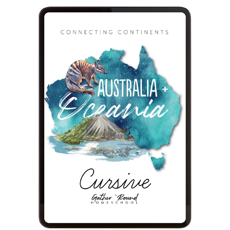 Australia + Oceania Digital Cursive Writing Notebook