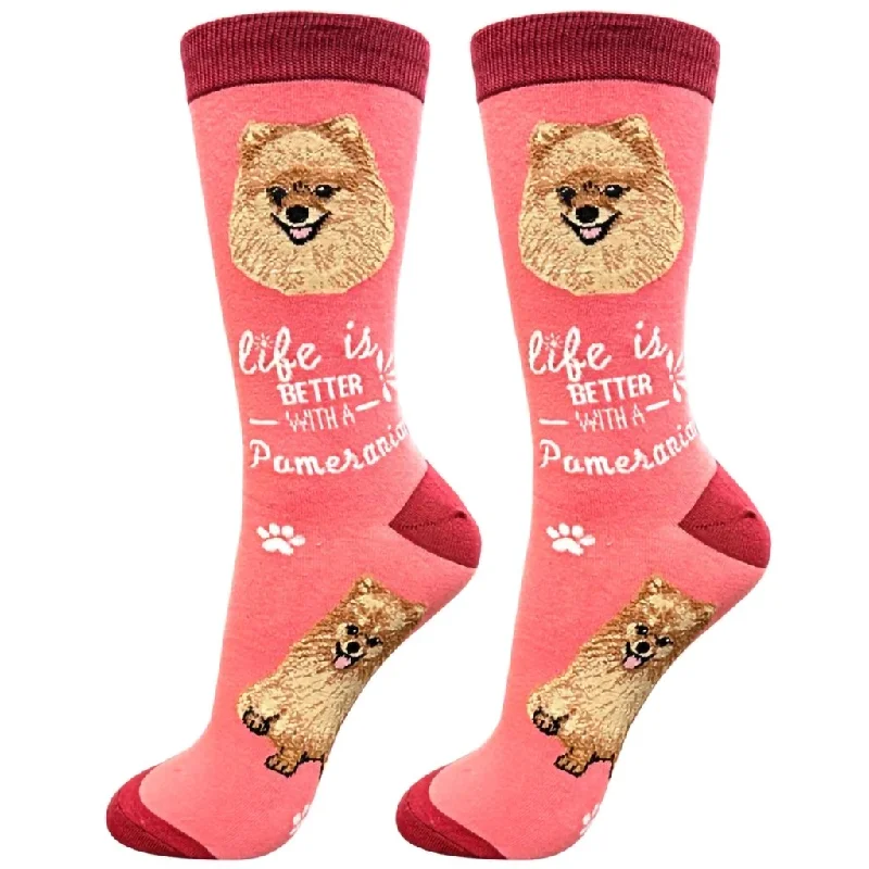 E & S Imports : Life Is Better With A Pomeranian Unisex Socks