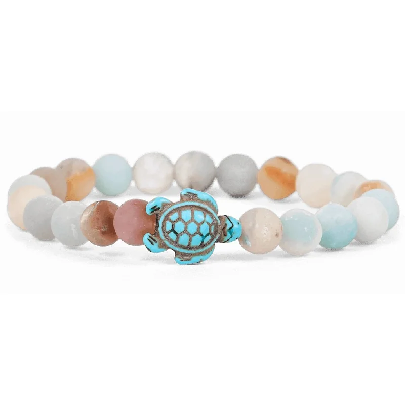 Fahlo : The Journey Bracelet in Sky Stone- Sea Turtle-Tracking Bracelet