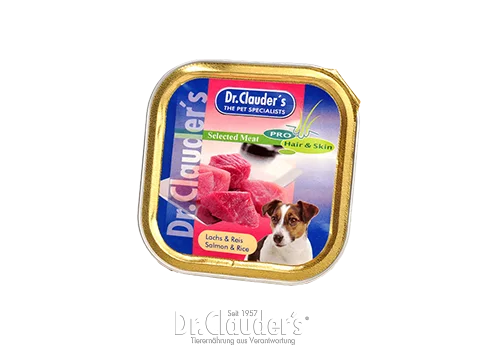 - Natural ingredient dog foodDr Clauder's dog foil ,Salmon & Rice 100g