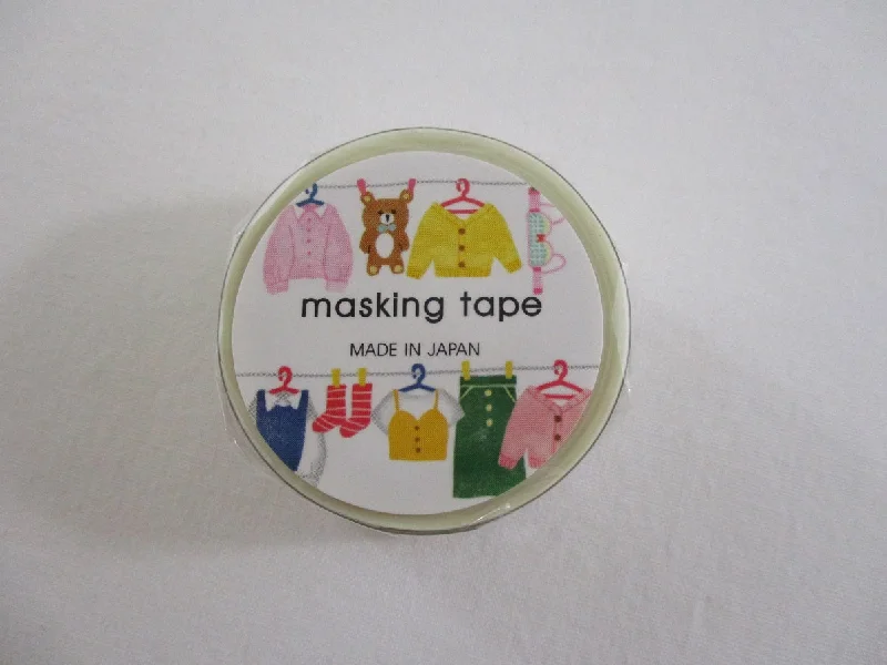 Cute Kawaii Mind Wave Washi / Masking Deco Tape - Outfit Clothings Dress Tops - for Scrapbooking Journal Planner Craft