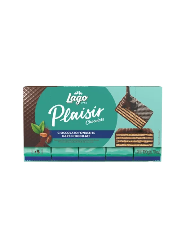 LAGO PLAISIR CHOC WAFERS DARK CHOC 190G