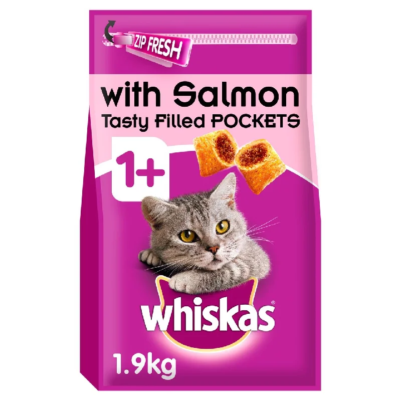    - High-fiber cat food  Whiskas Adult 1+ Dry Cat Food with Salmon 1.9kg