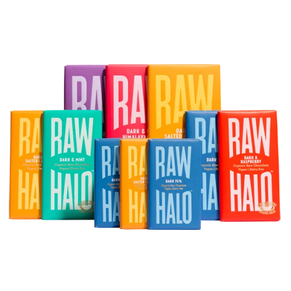 Raw Halo Vegan Dark Chocolate Gift Collection (10 Bars)