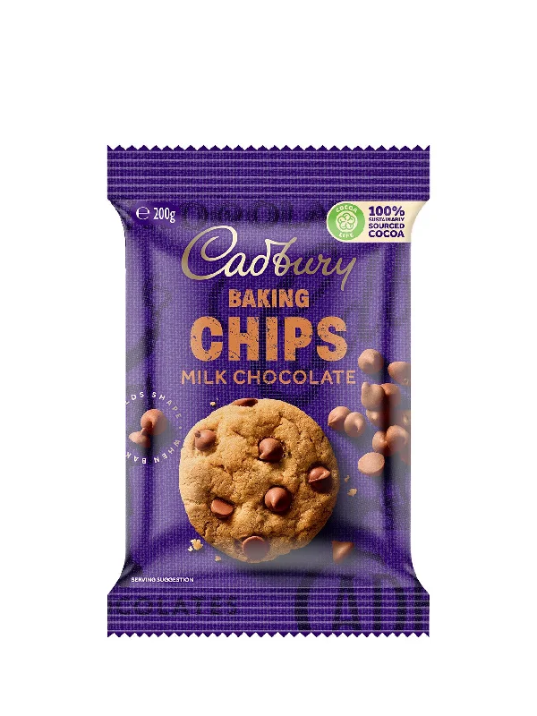 CADBURY BAKING MILK CHOCOLATE CHIPS 200G