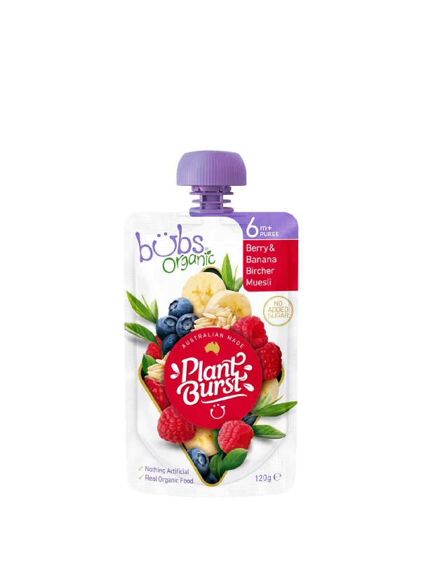 ORG BUBS BERRY & BANANA BIRCHER MUESLI 6M+ 120G