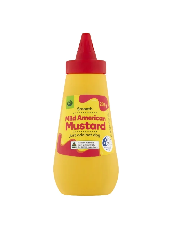 WOOLWORTHS MUSTARD MILD AMERICAN SMOOTH 250G