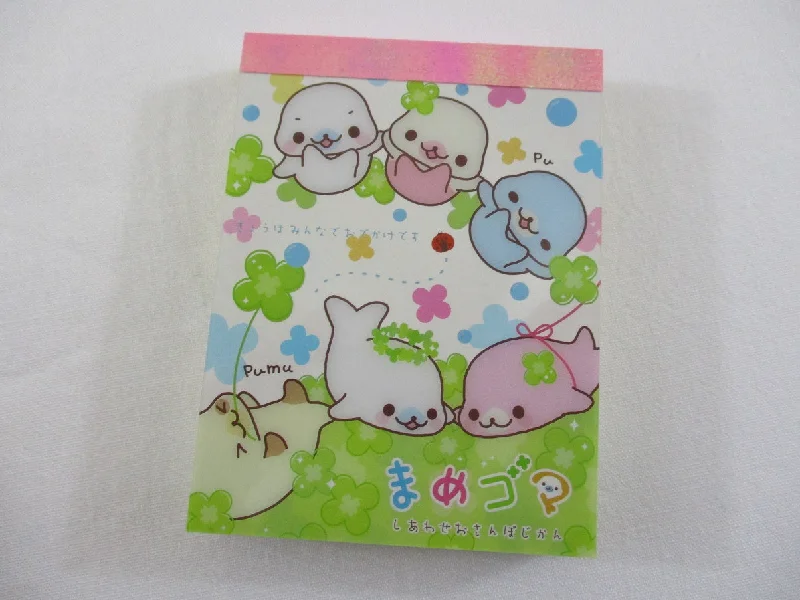 Cute Kawaii San-X Mamegoma Seal Mini Notepad / Memo Pad - A - 2009 Vintage