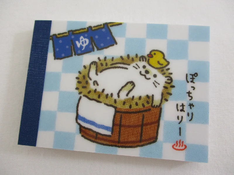 Cute Kawaii Mind Wave Hedgehog Mini Notepad / Memo Pad - Stationery Design Writing Collection