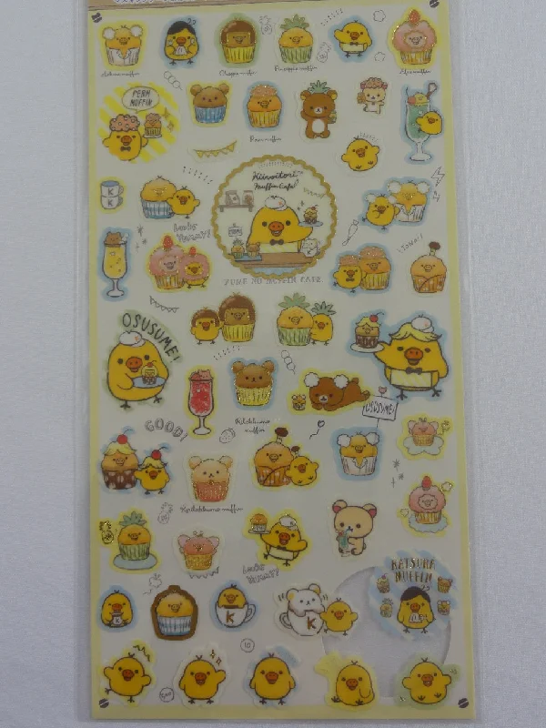 Cute Kawaii San-X Rilakkuma Bear Muffin Cafe Sticker Sheet 2019 - A - for Planner Journal Scrapbook Craft