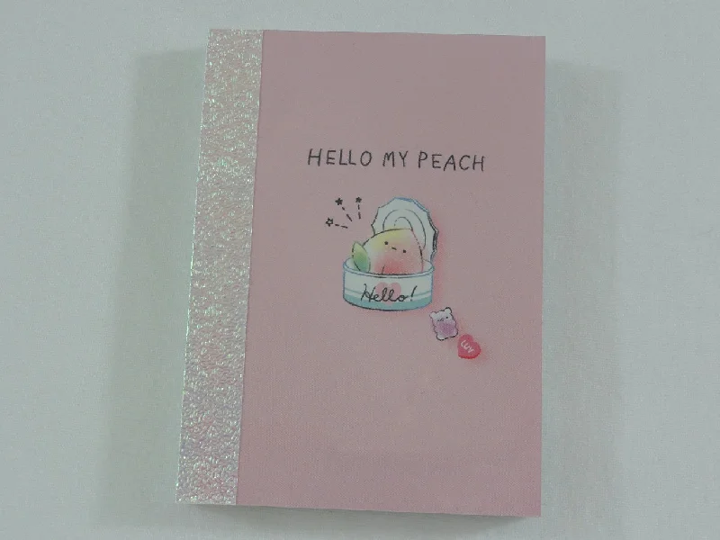 Cute Kawaii Crux Hello My Peach Mini Notepad / Memo Pad - Stationery Design Writing Collection