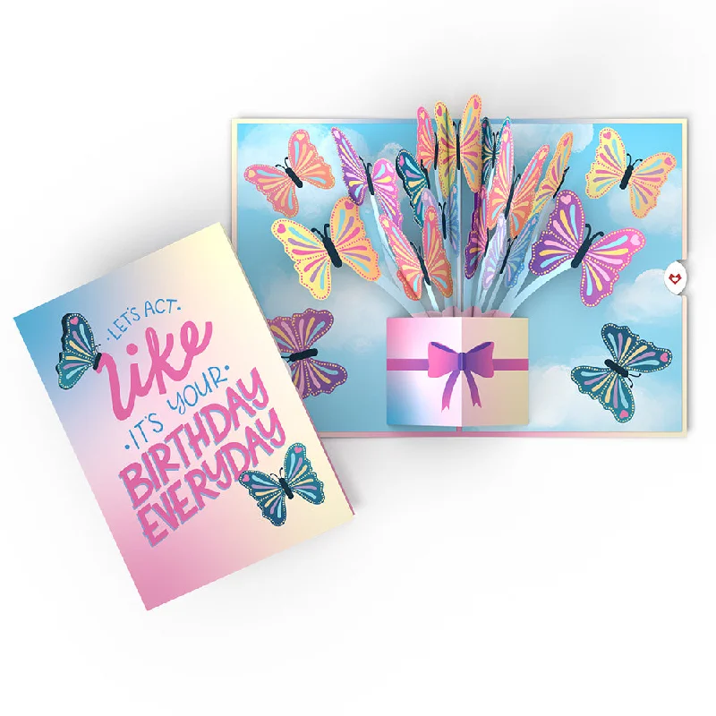 Act Like It's Your Birthday Butterflies Pop-Up Card