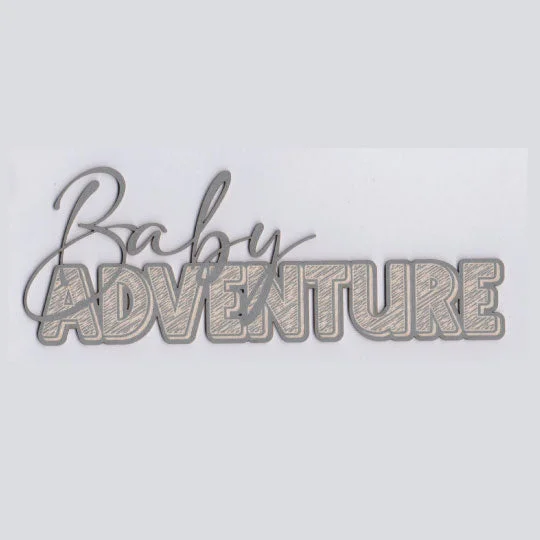 Laser Diecut: Baby Adventure (Gray)