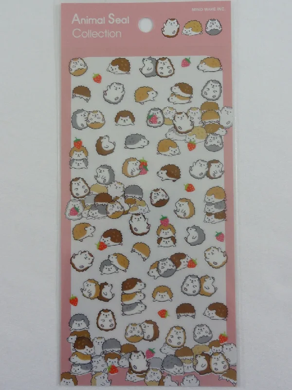 Cute Kawaii Mind Wave Hedgehog Animal Sticker Sheet - for Journal Planner Craft Organizer Calendar