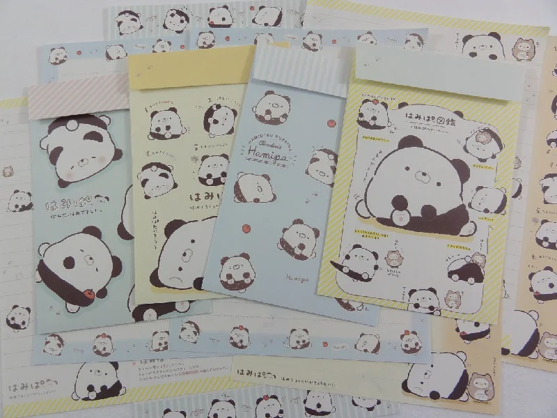 Cute Kawaii San-X Hamipa Panda Letter Sets - A - Writing Paper Envelope Stationery Penpal