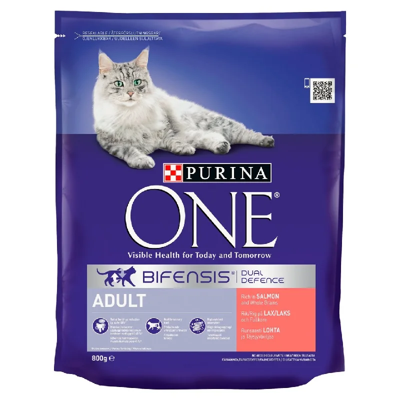 6. **Special Needs**  Purina ONE Adult Dry Cat Food Salmon and Wholegrain 800g