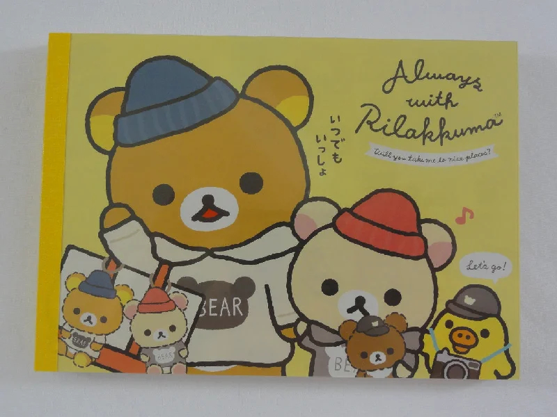 Cute Kawaii San-X Rilakkuma Bear Always with theme 4 x 6 Inch Notepad / Memo Pad - Stationery Designer Paper Collection