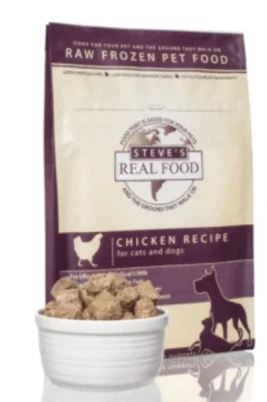 Steve's Real Food Frozen Raw Chicken Diet for Dogs and Cats