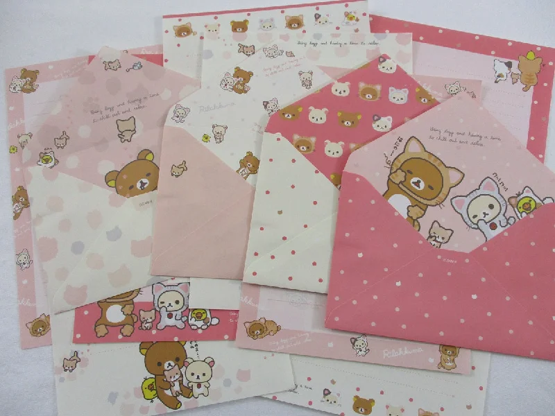 San-X Rilakkuma Bear Cat Letter Sets