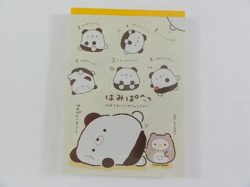 Cute Kawaii San-X Hamipa Panda 4 x 6 Inch Notepad / Memo Pad - B - Stationery Designer Paper Collection