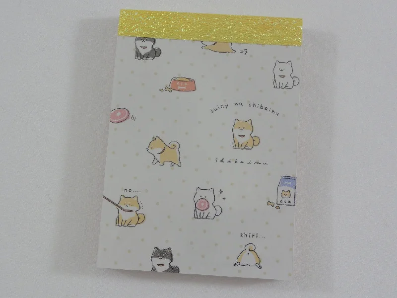 Cute Kawaii Kamio Dog Juicy na Shibainu Mini Notepad / Memo Pad - Stationery Designer Paper Collection