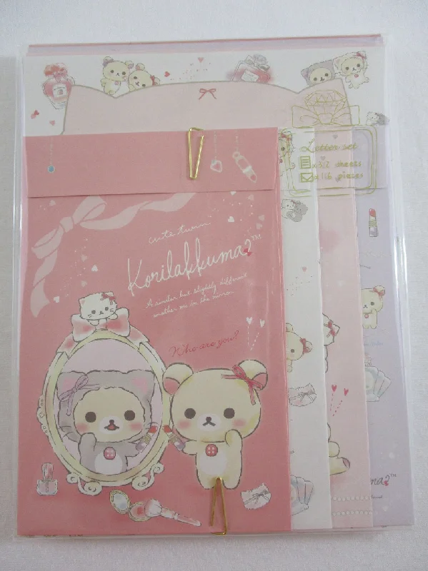 Cute Kawaii San-X Korilakkuma Cute Twin Letter Set Pack - Stationery Writing Paper Envelope Penpal Rare Collectible