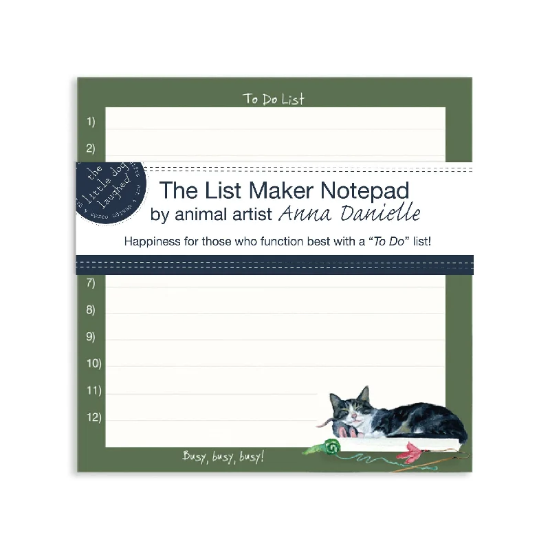 The Little Dog Laughed Busy Cat List Maker Notepads