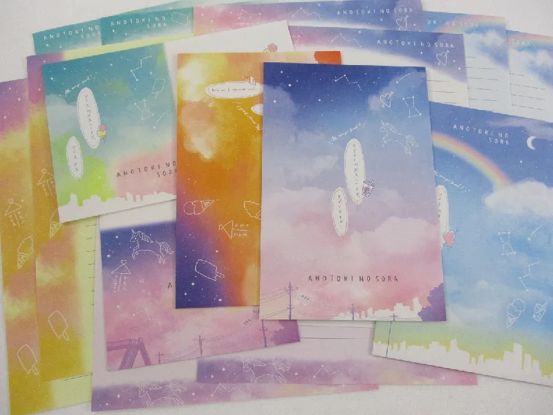 Crux Sky Night Stars Unicorn Letter Sets - Stationery Writing Paper Envelope