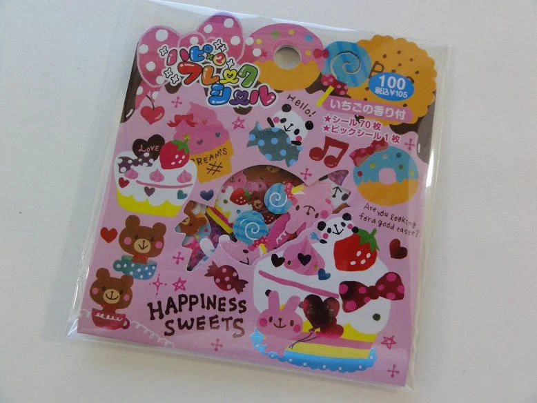 Cute Kawaii Pool Cool Happiness Sweets Stickers Flake Sack - Vintage