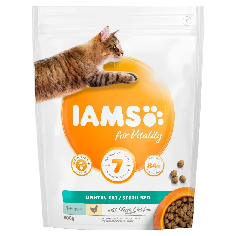    - Royal Canin cat food recommendations  IAMS for Vitality Light in Fat Sterilised Cat Food Fresh Chicken 800g