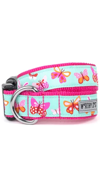 The Worthy Dog Collar: Butterflies