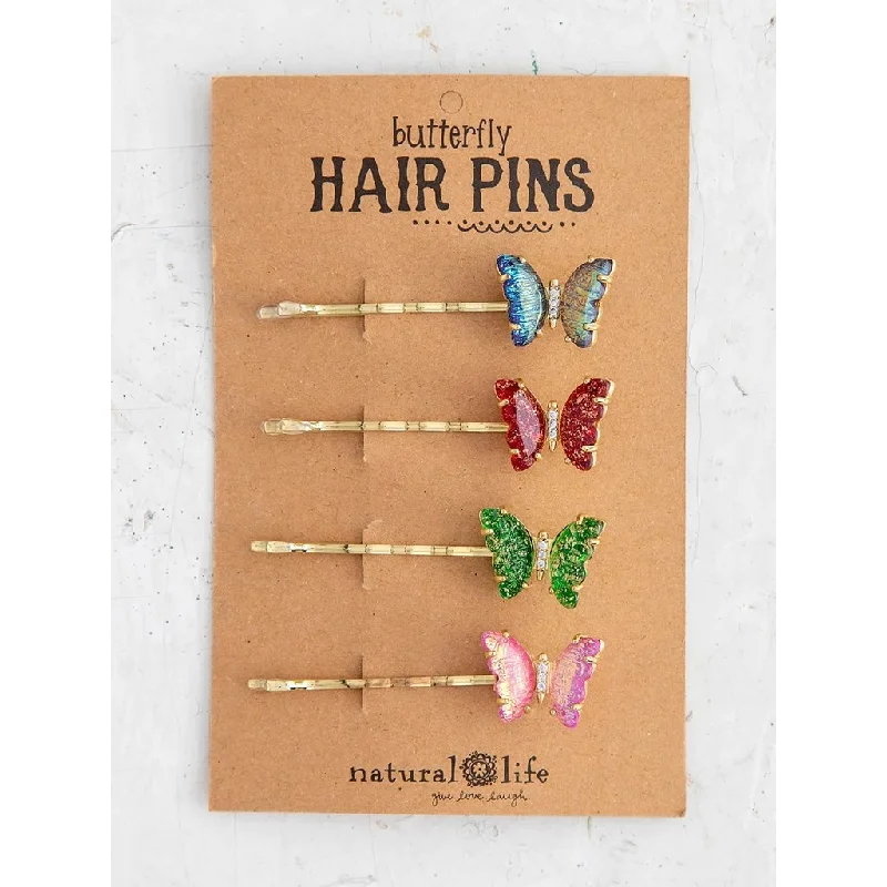 Natural Life : Bobby Pins, Set of 4 - Butterfly