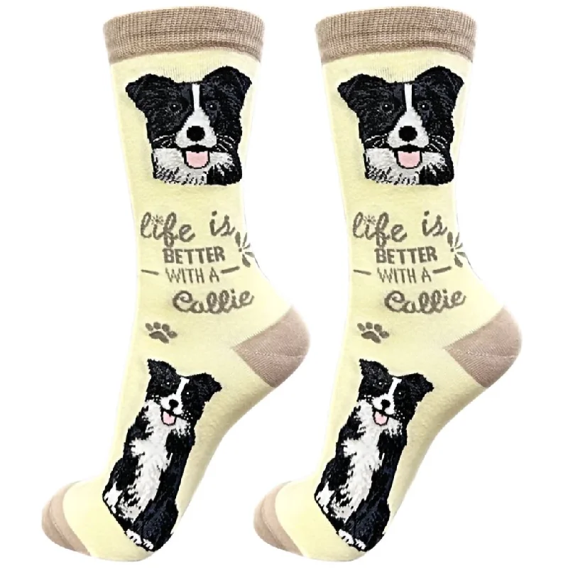 E & S Imports : Life Is Better With A Border Collie Unisex Socks