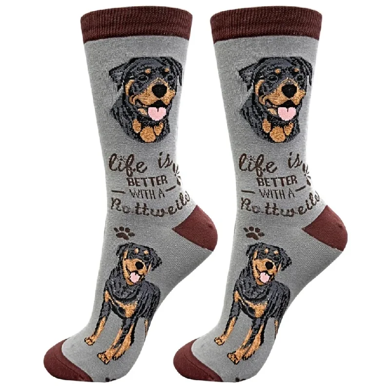 E & S Imports : Life Is Better With A Rottweiler Unisex Socks