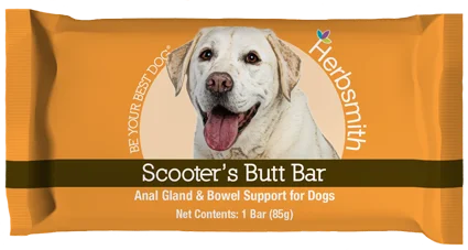 Herbsmith Scooter's Butt Bar Anal Gland & Bowel Support For Dogs, 8 Mini Bars