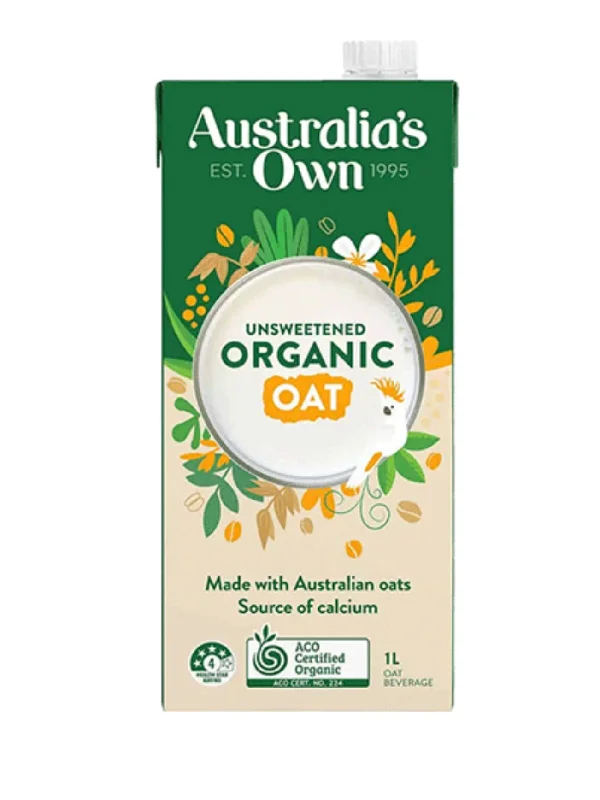 AUSTRALIA'S OWN UNSWEETENED ORGANIC OAT MILK 1L