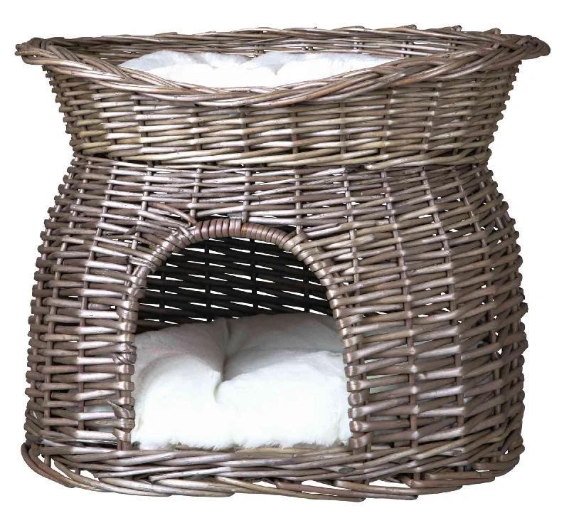 1. **Dog chest harness is anti-breakaway**Trixie -  Wicker Cave with Bed on Top