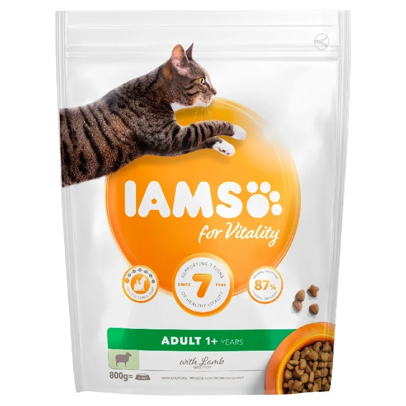    - Kitten food  IAMS for Vitality Adult Cat Food With Lamb 800g