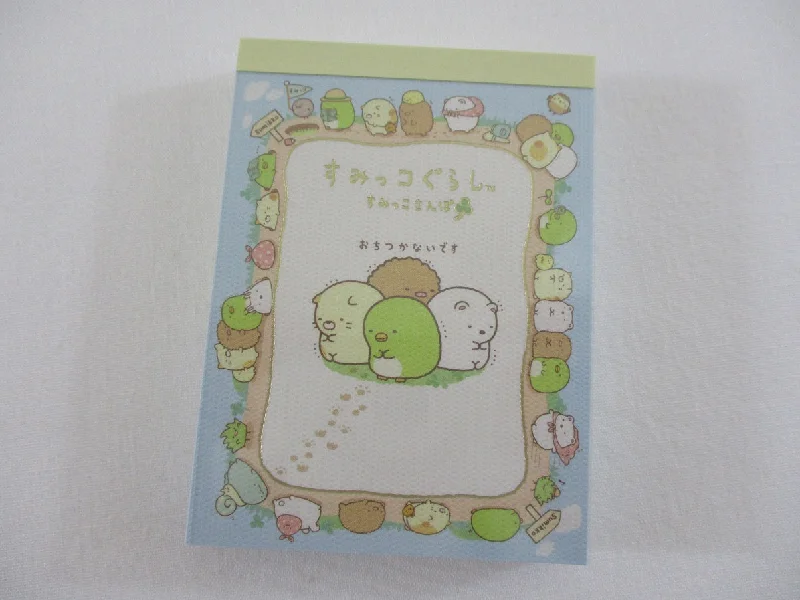 Cute Kawaii San-X Sumikko Gurashi Mini Notepad / Memo Pad - A - 2014 - Rare HTF