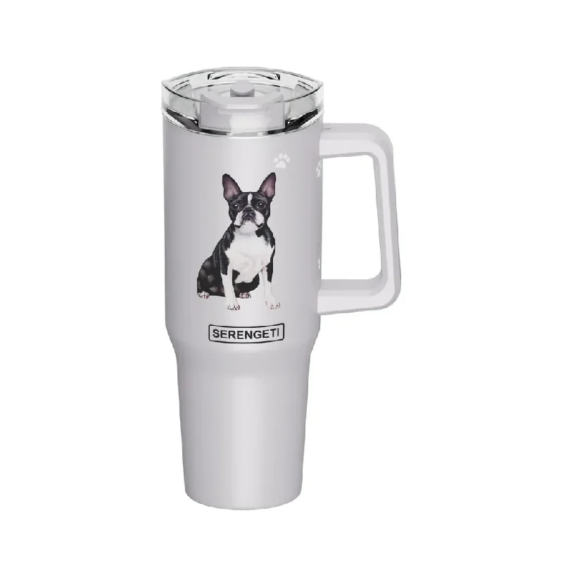 E & S Pets : Boston Terrier Serengeti 40oz Stainless Steel Ultimate Tumbler